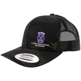 10th Mountain Division Snapback Trucker Cap - Multicam Hats and Caps Hat.0612