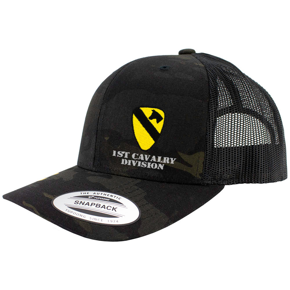 1st Cavalry Division Snapback Trucker Cap - Multicam Hats and Caps Hat.0619