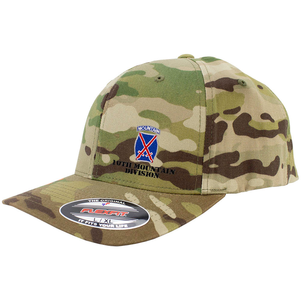 10th Mountain Division FlexFit Caps | USAMM Multicam 
