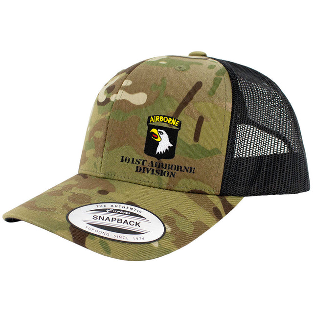 101st Airborne Division Snapback Trucker Cap - Multicam Hats and Caps Hat.0641