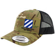 3rd Infantry Division Snapback Trucker Cap - Multicam Hats and Caps Hat.0653