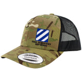 3rd Infantry Division Snapback Trucker Cap - Multicam Hats and Caps Hat.0653