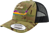 Blackhawk Sunset Embroidered Snapback Trucker Hat 