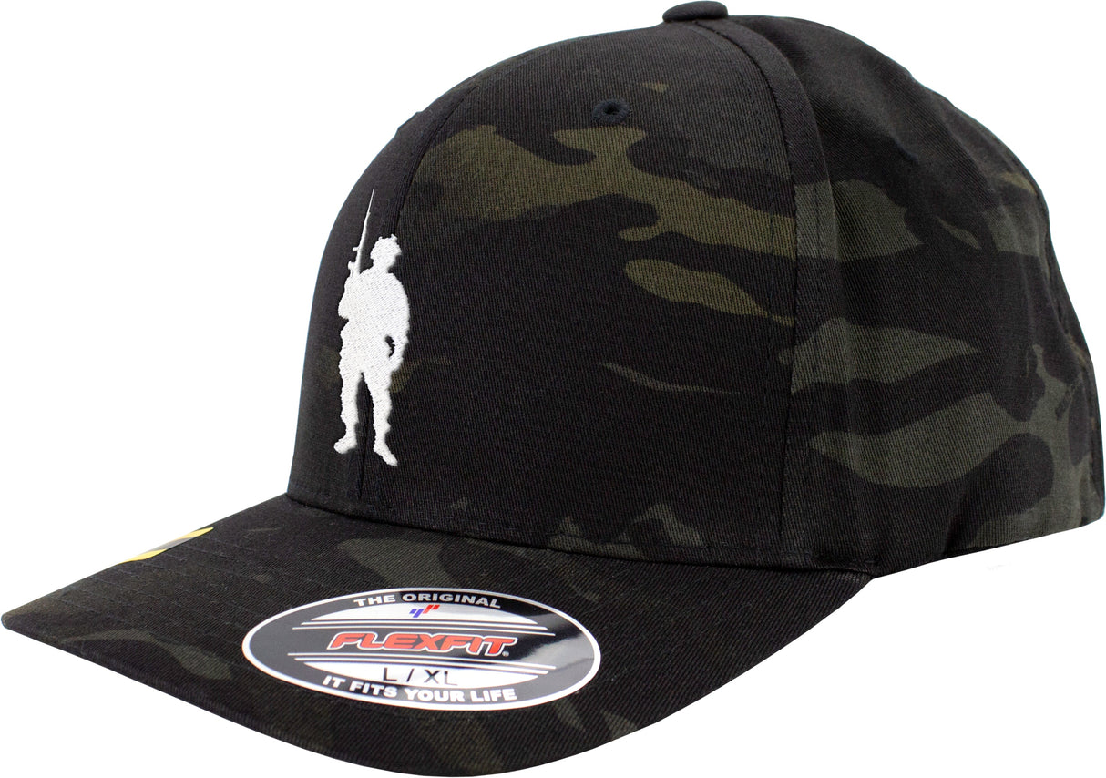 Soldier Silhouette Embroidered FlexFit Hat Hat.0932.BMCL