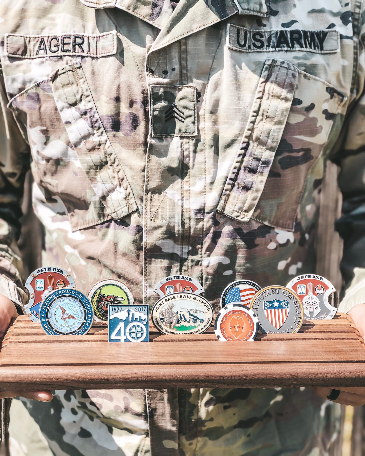 4-Row Challenge Coin Rack Shadow Boxes, Display Cases, and Presentation Cases 