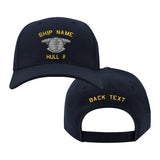 US Navy Custom Ship Cap-Integrated Undersea Surveillance System-Silver Hats and Caps 