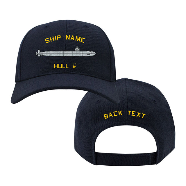 US Navy Custom Ship Cap - LA Class 688i Submarine Hats and Caps LA.CLASS.688I.NAVY