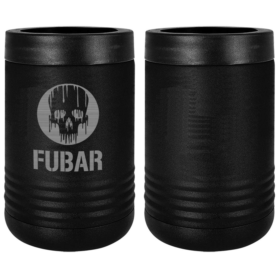 Melting Skull FUBAR Laser Engraved Beverage Holder Mugs LEIH.0265.B