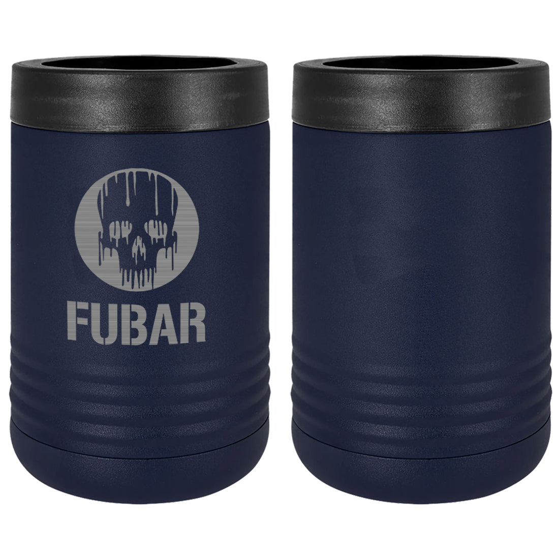 Melting Skull FUBAR Laser Engraved Beverage Holder Mugs LEIH.0265.N