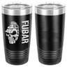 FUBAR Skull Grenade Laser Engraved Vacuum Sealed 20oz Tumbler Mugs LET.0263.B