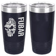 FUBAR Skull Grenade Laser Engraved Vacuum Sealed 20oz Tumbler Mugs LET.0263.N