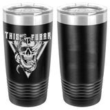 Snake and Skull FUBAR Laser Engraved Vacuum Sealed 20oz Tumbler Mugs LET.0266.B