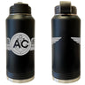 Laser Engraved Vacuum Sealed Water Bottles 32oz - Navy Badges Water Bottles LEWB.0004.B