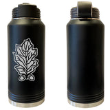 Laser Engraved Vacuum Sealed Water Bottles 32oz - Navy Badges Water Bottles LEWB.0017.B