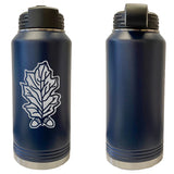 Laser Engraved Vacuum Sealed Water Bottles 32oz - Navy Badges Water Bottles LEWB.0017.N