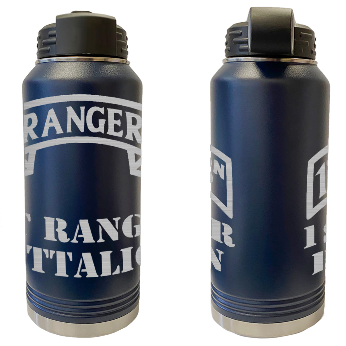 1st Ranger Battalion Laser Engraved Vacuum Sealed Water Bottles 32oz Water Bottles LEWB.0072.N