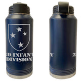 23rd Infantry Division Laser Engraved Vacuum Sealed Water Bottles 32oz Water Bottles LEWB.0088.N