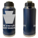 28th Infantry Division Laser Engraved Vacuum Sealed Water Bottles 32oz Water Bottles LEWB.0090.N