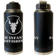 34th Infantry Division Laser Engraved Vacuum Sealed Water Bottles 32oz Water Bottles LEWB.0092.B