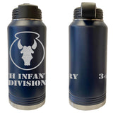 34th Infantry Division Laser Engraved Vacuum Sealed Water Bottles 32oz Water Bottles LEWB.0092.N