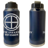 35th Infantry Division Laser Engraved Vacuum Sealed Water Bottles 32oz Water Bottles LEWB.0093.N