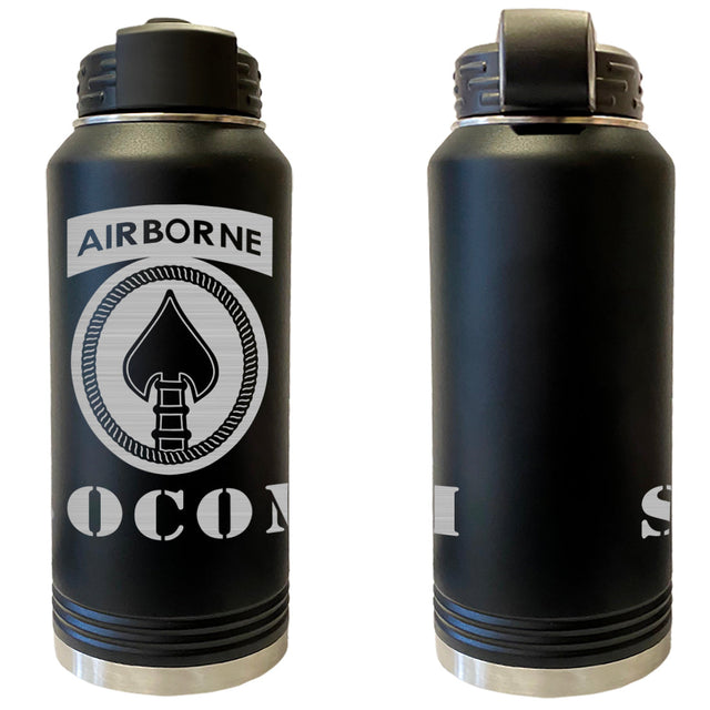 Army SOCOM Laser Engraved Vacuum Sealed Water Bottles 32oz Water Bottles LEWB.0111.B