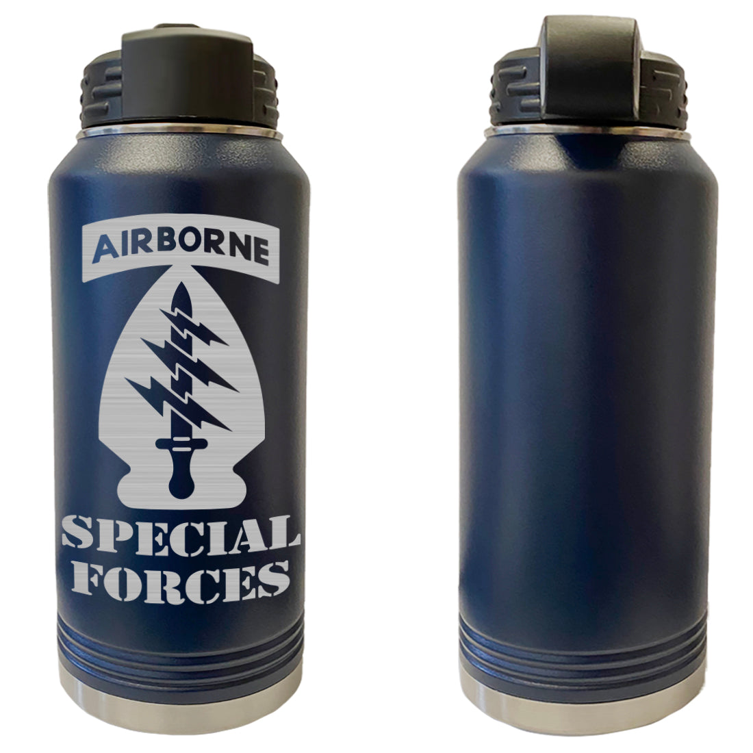 Army Special Forces Laser Engraved Vacuum Sealed Water Bottles 32oz Water Bottles LEWB.0112.N