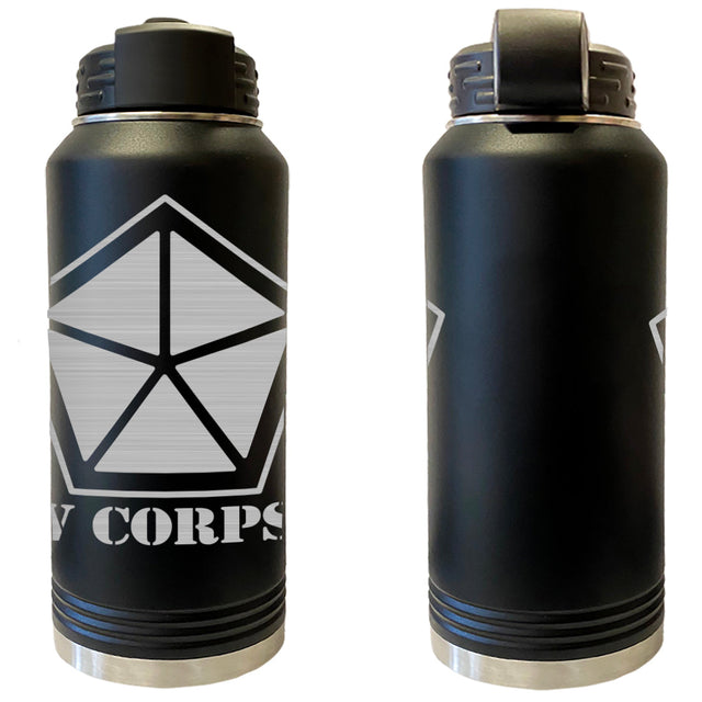 Army V Corps Laser Engraved Vacuum Sealed Water Bottles 32oz Water Bottles LEWB.0115.B