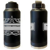 Laser Engraved Vacuum Sealed Water Bottles 32oz - Army Badges Water Bottles LEWB.0129.B