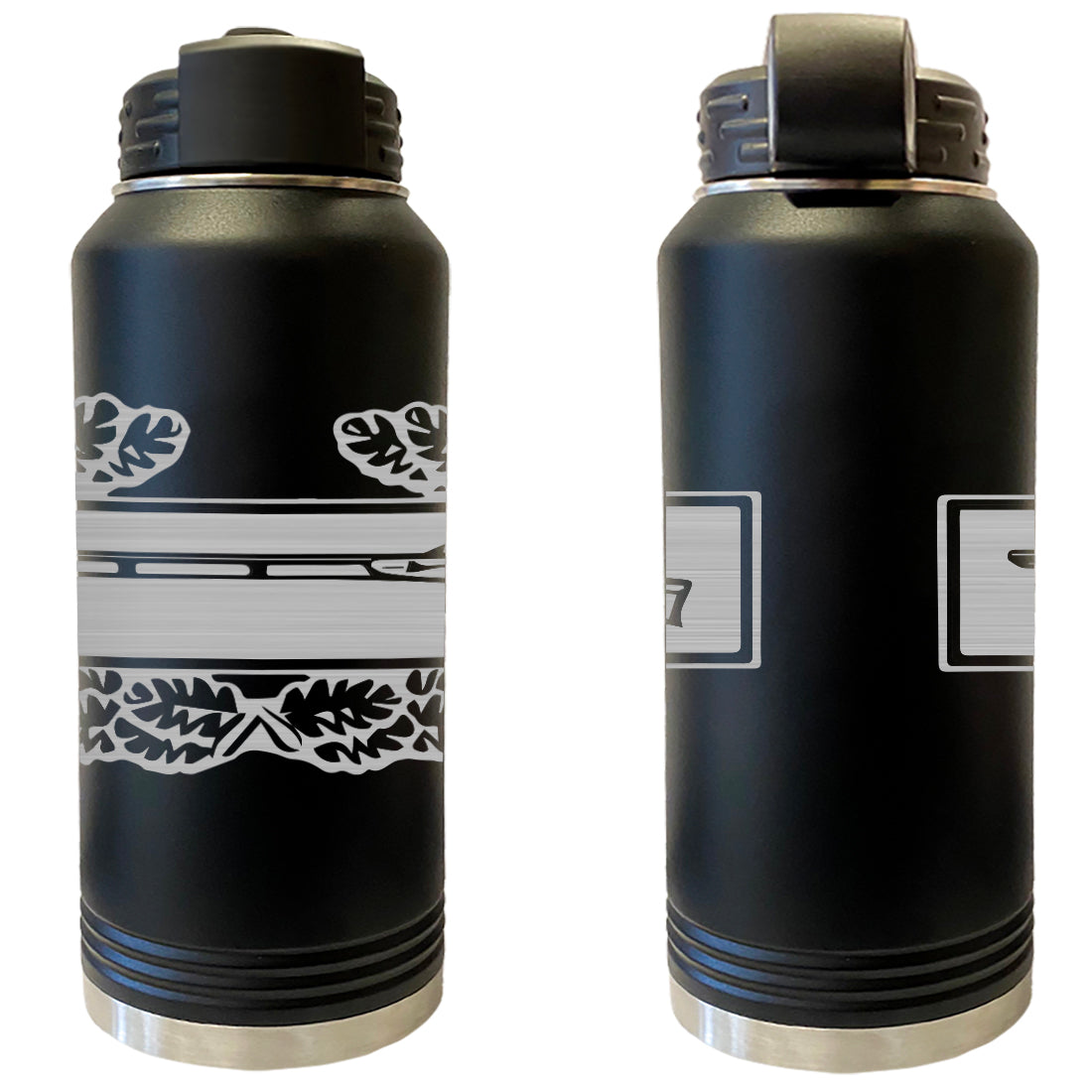 Laser Engraved Vacuum Sealed Water Bottles 32oz - Army Badges Water Bottles LEWB.0130.B