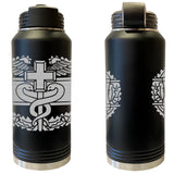 Laser Engraved Vacuum Sealed Water Bottles 32oz - Army Badges Water Bottles LEWB.0132.B