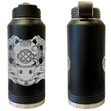 Laser Engraved Vacuum Sealed Water Bottles 32oz - Army Badges Water Bottles LEWB.0133.B