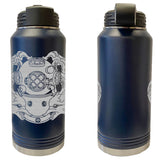 Laser Engraved Vacuum Sealed Water Bottles 32oz - Army Badges Water Bottles LEWB.0133.N