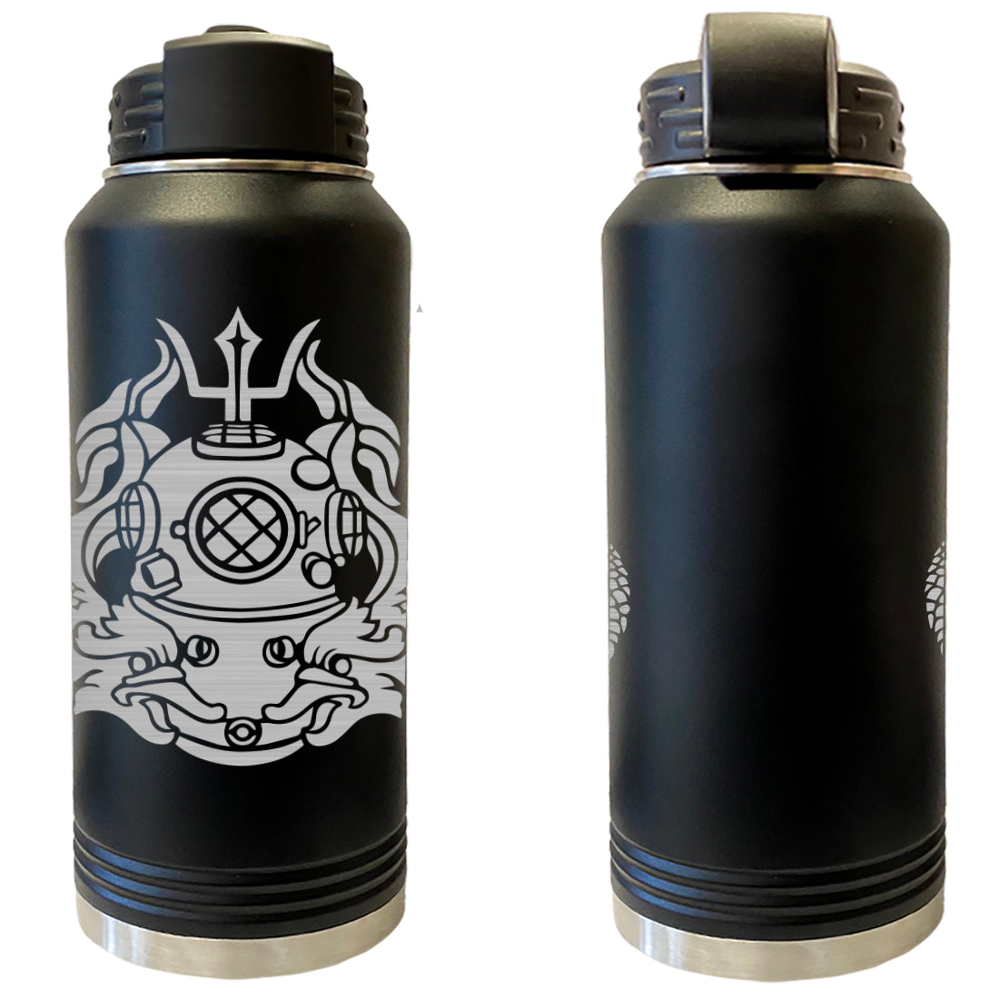 Laser Engraved Vacuum Sealed Water Bottles 32oz - Army Badges Water Bottles LEWB.0134.B