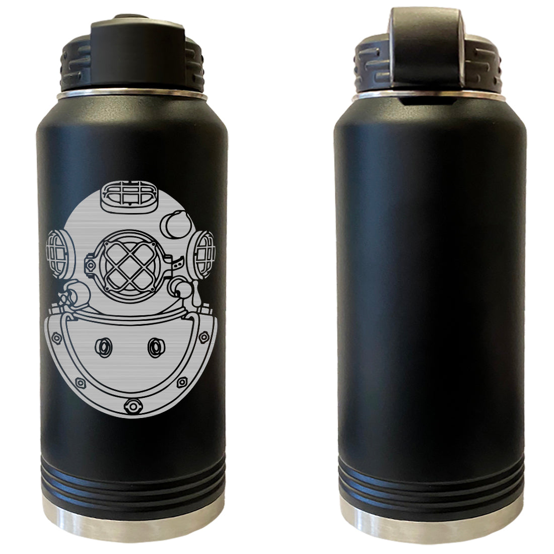 Laser Engraved Vacuum Sealed Water Bottles 32oz - Army Badges Water Bottles LEWB.0135.B