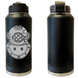 Laser Engraved Vacuum Sealed Water Bottles 32oz - Army Badges Water Bottles LEWB.0135.B