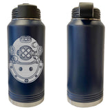 Laser Engraved Vacuum Sealed Water Bottles 32oz - Army Badges Water Bottles LEWB.0135.N