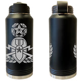 Laser Engraved Vacuum Sealed Water Bottles 32oz - Army Badges Water Bottles LEWB.0136.B