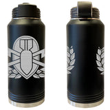 Laser Engraved Vacuum Sealed Water Bottles 32oz - Army Badges Water Bottles LEWB.0138.B