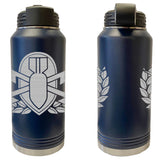 Laser Engraved Vacuum Sealed Water Bottles 32oz - Army Badges Water Bottles LEWB.0138.N