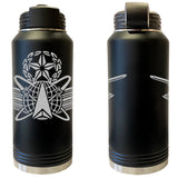 Laser Engraved Vacuum Sealed Water Bottles 32oz - Army Badges Water Bottles LEWB.0144.B