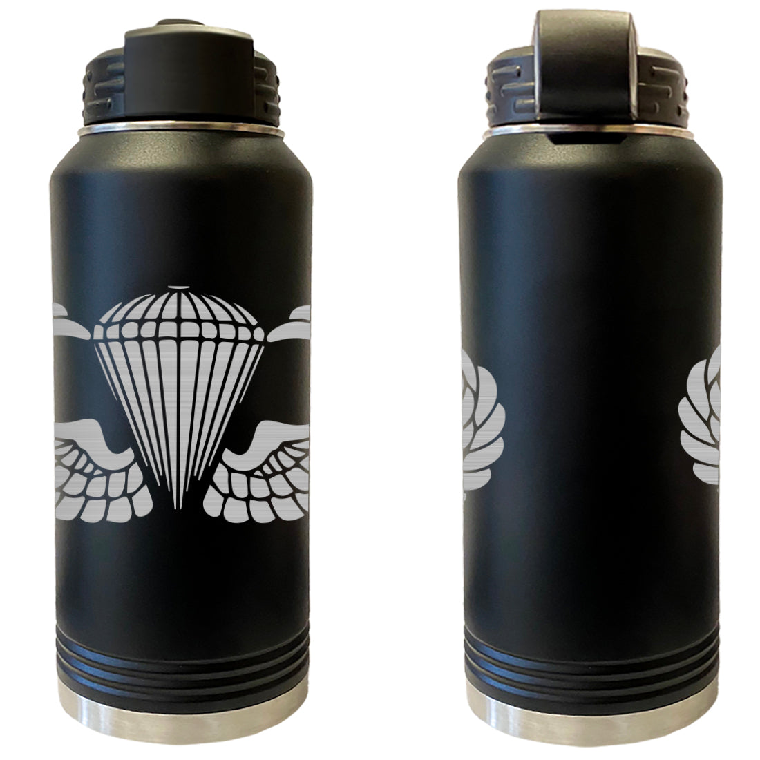 Laser Engraved Vacuum Sealed Water Bottles 32oz - Army Badges Water Bottles LEWB.0146.B