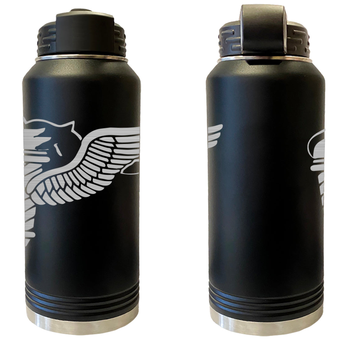 Laser Engraved Vacuum Sealed Water Bottles 32oz - Army Badges Water Bottles LEWB.0149.B