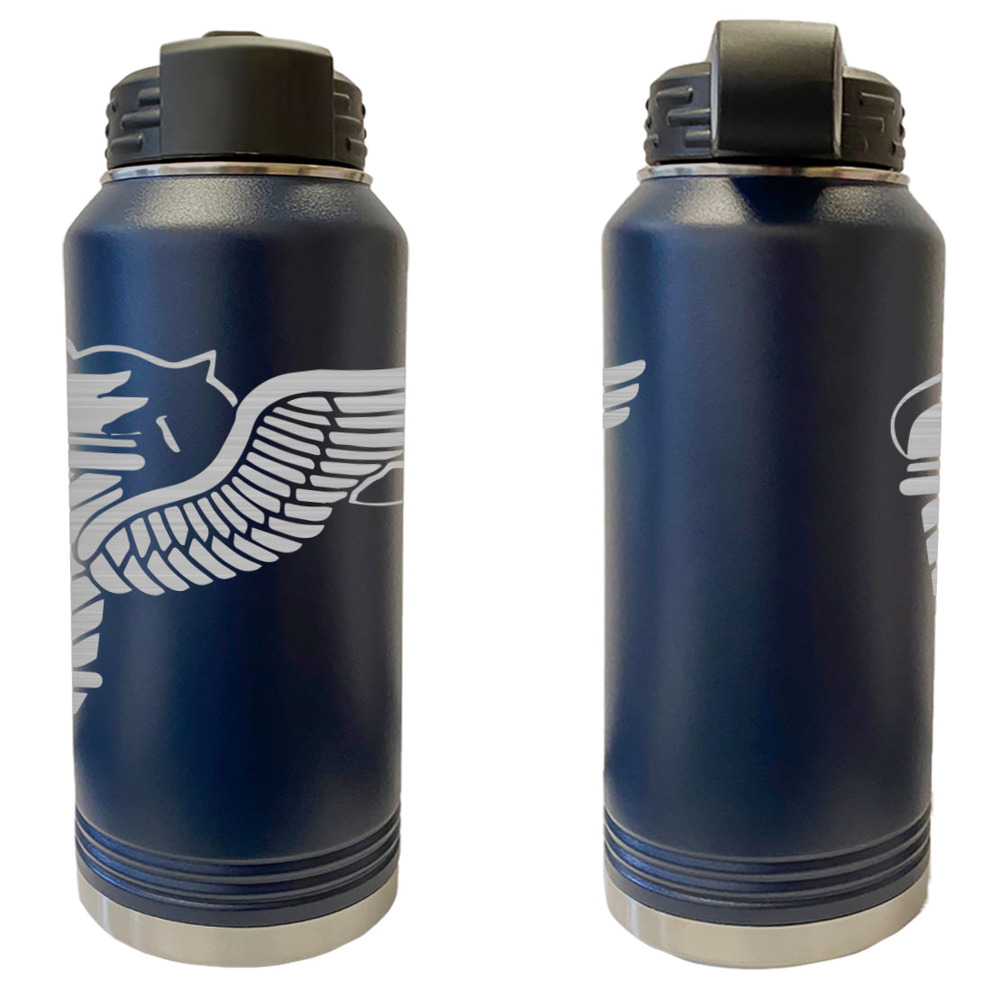 Laser Engraved Vacuum Sealed Water Bottles 32oz - Army Badges Water Bottles LEWB.0149.N