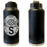 Laser Engraved Vacuum Sealed Water Bottles 32oz - Army Badges Water Bottles LEWB.0151.B