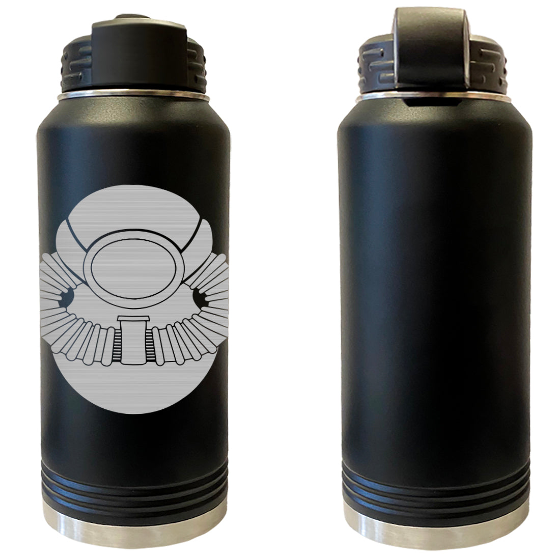 Laser Engraved Vacuum Sealed Water Bottles 32oz - Army Badges Water Bottles LEWB.0153.B