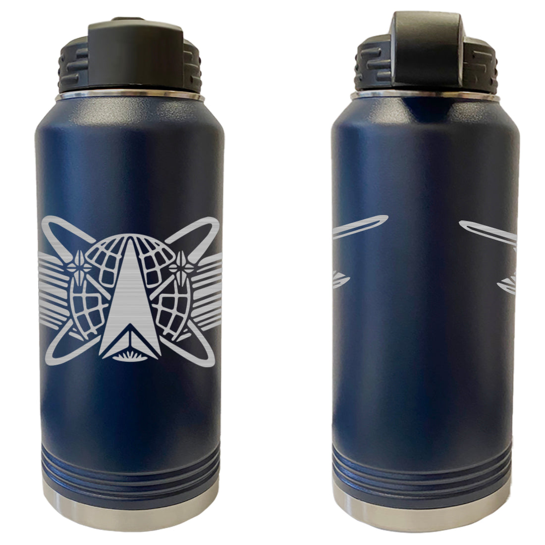 Laser Engraved Vacuum Sealed Water Bottles 32oz - Army Badges Water Bottles LEWB.0155.N