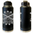 Cavalry Declaration Laser Engraved Vacuum Sealed Water Bottles 32oz Water Bottles LEWB.0163.B