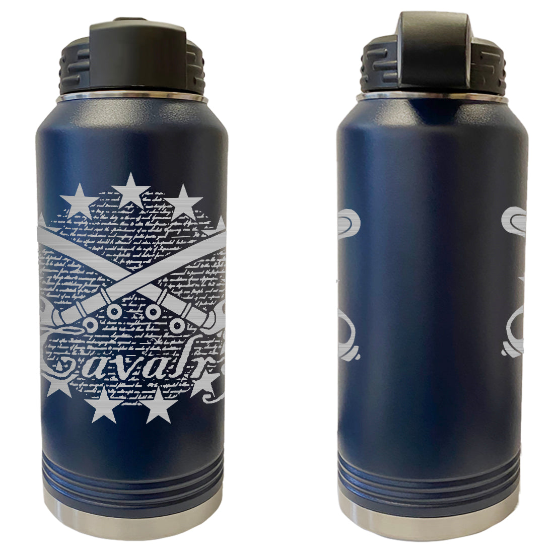 Cavalry Declaration Laser Engraved Vacuum Sealed Water Bottles 32oz Water Bottles LEWB.0163.N