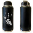 Lincoln Riding A Nuke Laser Engraved Vacuum Sealed Water Bottles 32oz Water Bottles LEWB.0168.B